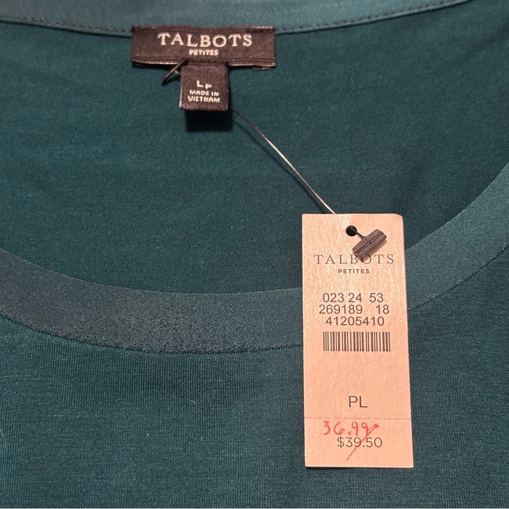 Talbots Jade Green Shell Tank - Picture 3 of 4